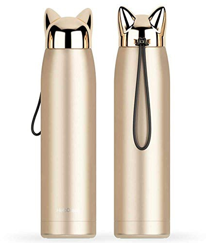Cat Ear Lid Cute Thermos Bottle for Water Stainless Steel Portable Water Bottle Sports Girls Drink Hydro Flask Gift Drink Flasks
