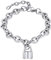 FOCALOOK Chunky Chain Bracelet with Lock Charms 316L Stainless Steel Padlock Couple Best Friend Friendship Bracelet Jewellery for Women Men