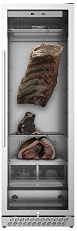 Caso DryAged Master 380 Pro, hochwertiger Reifeschrank, Temperatur 2-14° | zur Lagerung und Reifen von Fleisch, unter-/umbaufähig, Luftfeuchtigkeit 50-85%