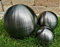Dekokugel schwarz matt 3er Set 20-15-10 cm aus Edelstahl Kugel Dekorationskugel Gartenkugel