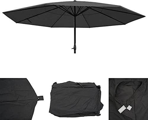 Bezug für Sonnenschirm Meran Pro, Gastronomie Marktschirm Ø 5m, Polyester - anthrazit