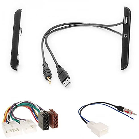 Sound-way - Kit façade Cadre de Radio Autoradio adptateur 2 DIN Compatible avec 4Runner, Celica, Rav4, Yaris avec Porte USB AUX