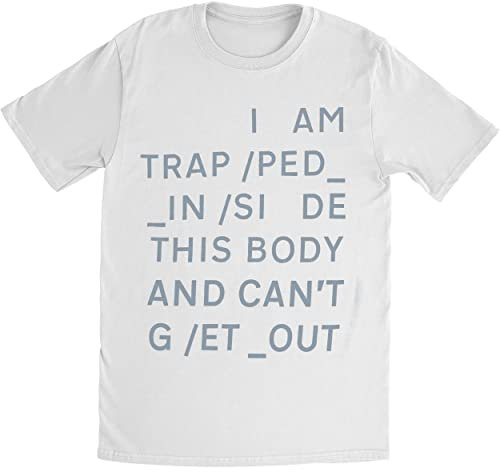 Radiohead T Shirt Trapped Band Logo Official Mens White M