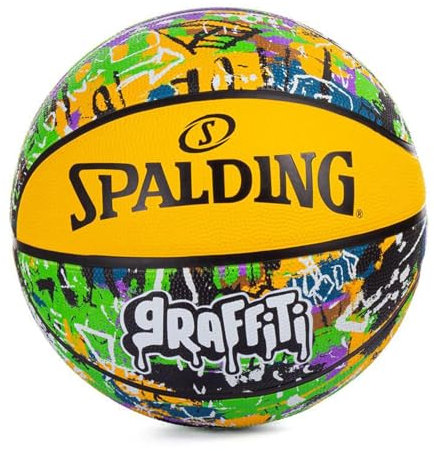 Spalding Graffiti Ball 84374Z, Unisex basketballs, Yellow, 7 EU