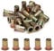 50pcs Carbon Steel Metric M8 Rivet Nuts Threaded Rivet Insert Nutsert Rivnuts Kit M8-1.25mm
