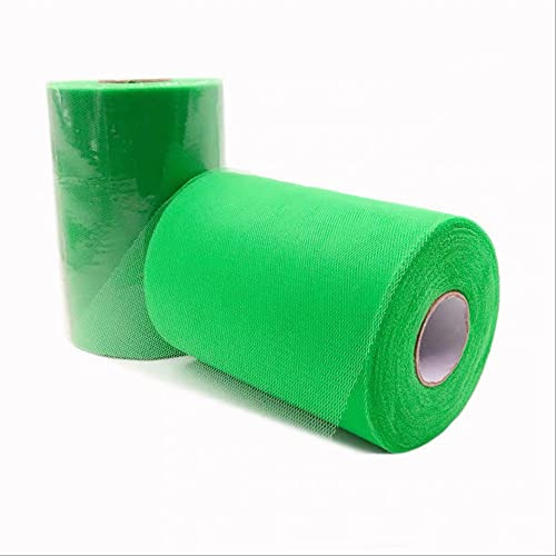182 m * 15 cm TUTU Tüllrolle für Hochzeitsdekoration Lieferungen Rolle Stoffspule Tüll Tutu Kleid DIY Organza Baby Shower Partybedarf (Gras-Grün)