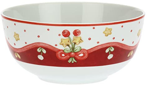 Thun - Ciotola Sweet Christmas Grande - Porcellana - Linea Sweet Christmas - Living, Arredare la Casa - Ø 21 cm; 9,6 h cm