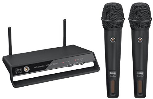 Microphone, 2,4GHZ, Twin Handheld | Microphones Wireless Audio Visual, 1 X Qty - TXS-2402SET