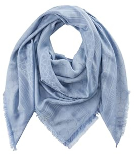 CODELLO Damen Edles Logo-Tuch aus Baumwolle und Modal BLUE LIGHT Onesize