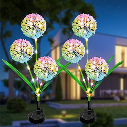 ZVO Solarlampen für Außen Garten, 2 Stück Solarleuchten Garten Deko Lampen mit Mehrfarbig LED, IP65 Wasserdicht Solar Blumen Gartenleuchte Beleuchtung für Outdoor, Aussen, Balkon, Terrasse