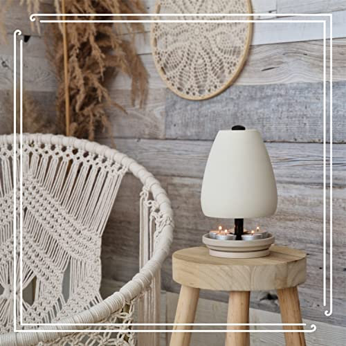 NTRY Home® CandleStove Teelichtofen - Stil Cattleya Cream Ø14 cm - Teelichtheizung - Teelichtwärmer - Tischofen - Tischheizung - Tischwärmer