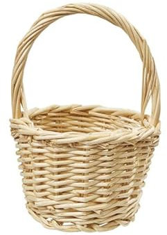PAINT IT EASY NEU Miniatur Korb mit Henkel geflochten, Natur, 8 x 12 cm