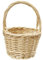 PAINT IT EASY NEU Miniatur Korb mit Henkel geflochten, Natur, 8 x 12 cm