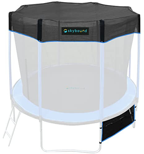SkyBound Freizeit-Trampolin-Sonnenschutz-Zeltabdeckung für 3 m – nur passend für runde Trampolinstangen – Outdoor-Trampolin-Abdeckung mit Schuhtasche (blau) – nur Zelt