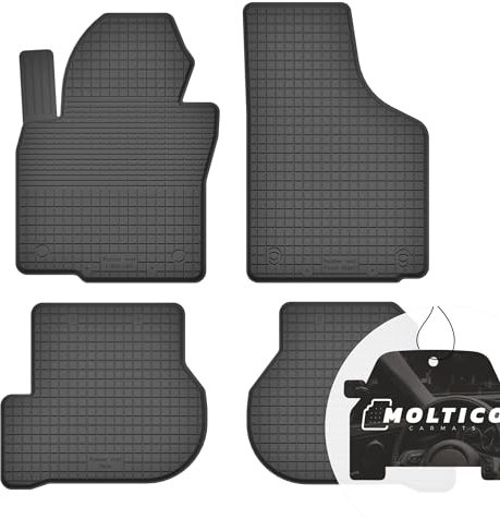 moto-MOLTICO Gummimatten Auto, 4-teiliges Set, Allwetter Gummi Fußmatten mit Rand, Antirutsch & Wasserfest Autoteppiche - passend für Skoda Yeti 2009-2017