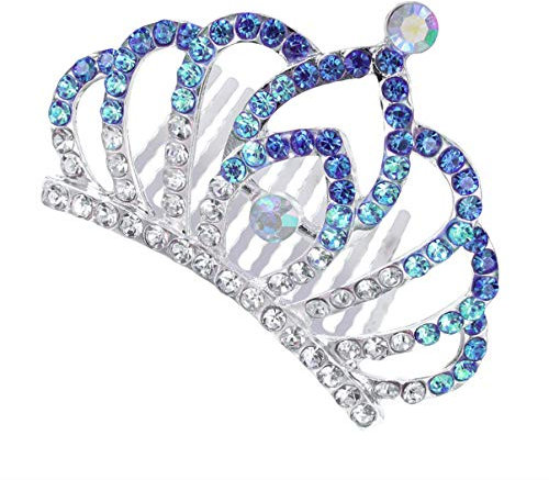 minkissy Strass Tiara Kamm Mini Tiara Comb Prinzessin Parteibevorzugung Königin Tiara Hochzeit Stirnband Prinzessin Haarschmuck Kristall Stirnband Koreanische Version Mädchen Ausgabekarte