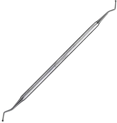Podiatry Blacks Files and Probe by YNR® - German Chiropody Blacks File Spoon and Swan Neck Probe for Podiatry Use - Pedicure Foot Care Tools (Dual Sided Spoon)