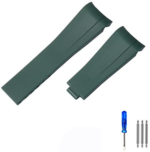 NEYENS Gummi Silikon Armband 20mm 21mm Für Rolex submariner daytona DEEPSEA Oysterflex rolex-Strap Uhren Band GMT armbanduhr, 21 mm, Achat