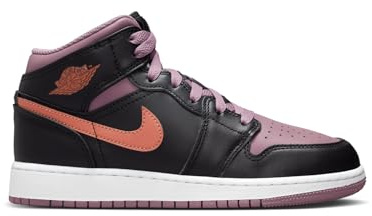 Jordan FB9911 008 Chaussures pour homme 1 Mid SE Noir/Sky J Orange-Sky J Mauve, Noir/ciel J Orange-ciel J Mauve, 41.5 EU