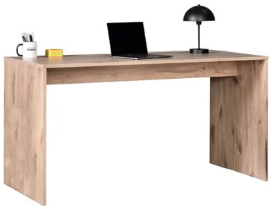 mokebo Schreibtisch groß in Eiche 'Der Produktive', auch als Computertisch & Arbeitstisch im Büro oder Kinderschreibtisch, PC Tisch oder Gaming Tisch im Kinderzimmer in 145x77x65 (B/H/T in cm)