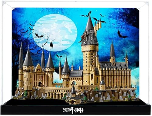 Vitrine pour Lego Harry Potter Château de Poudlard 71043, résistante à la poussière, aux UV, sur mesure, cadeaux pour les amateurs de Lego (fond B)