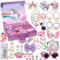 QILICZ Adventskalender 2025 für Mädchen, Weihnachts-Countdown-Kalender 24 Tage Weihnachten Adventskalender Weihnachtskalende Geschenke für Mädchen Haarschmuck, Haarspangen, Armbänder, Geldbörs