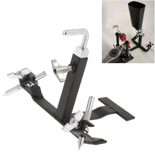 TUOREN Cowbell Fußpedalhalterung Percussion Cowbell Pedalhalterung Halter für Bassdrum Pedale, Cowbell Clamp Bracket für Drum Set Percussion Pedal Zubehör