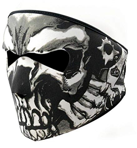 Keenso Masque Facial en Forme de Tête de Mort, Tube Facial d'hiver pour Moto, Cyclisme, Cyclisme, Pêche, Randonnée