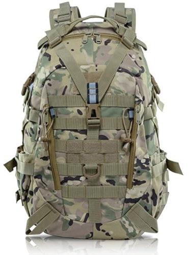 aiGear 25L Taktischer Rucksack/Militär Rucksack | Wasserdichter Große Kapazität | für Männer Frauen Outdoor Sport Trekking Wandern Reise Camping (Camo)