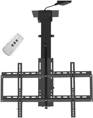 KCGCIHMS Teleskop-TV-Halterung, motorisierte Deckenhalterung für TV, verstellbare Deckenhalterung für TV, elektrischer TV-Lift mit Fernbedienung und Speichereinstellung, klappbare TV-Halter