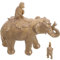 DECHOUS Simulierte Tierornamente Plüsch Streichholz Elefanten Ausgestopfte Elefantenfigur Elefanten Ornament Feng Shui Heimspielzeug Ornament Desktop Bär