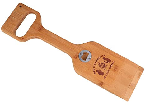 KICHOUSE Werkzeuge zum Backen von Lebensmitteln holzgrillzangen holzschaufel Holzgrillbesteck-Set Holzgrillzubehör Holzgrillset Grillwerkzeug drinnen Grillschaufel Backschaufel Bambus Khaki