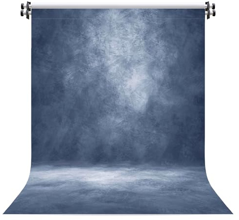 Abstract Dark Blue Professional 8x10ft Photography Backdrop for Portrait Photo Props Booth Background Photoshoot Studio with Ployester Fabric Roller Pocket on Top