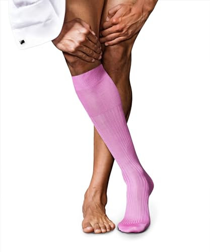 FALKE Herren Kniestrümpfe No. 10, Pure Fil d´Écosse Baumwolle, 1 Paar, Rosa (Peony 8042), 43-44