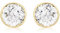 CARISSIMA Damen-Ohrstecker 18ct 4mm Round Stud Earrings 750 Gelbgold Zirkonia transparent Rundschliff - 7.57.9949