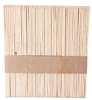 Elenxs 1Set / 50PCS Kit de Palos Desechables de bambú con espátula de Madera para depilar Lengua