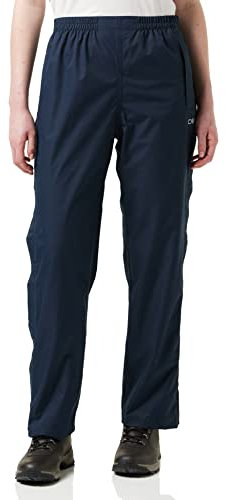 CMP - Regenfeste Damenhose mit durchgehenden seitlichen Reißverschlüssen, Schwarz Blau, M
