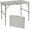 AMANKA Garten Klapptisch - 90 x 60 Höhenverstellbar - Gartentisch Campingtisch Klappbar Hellgrau