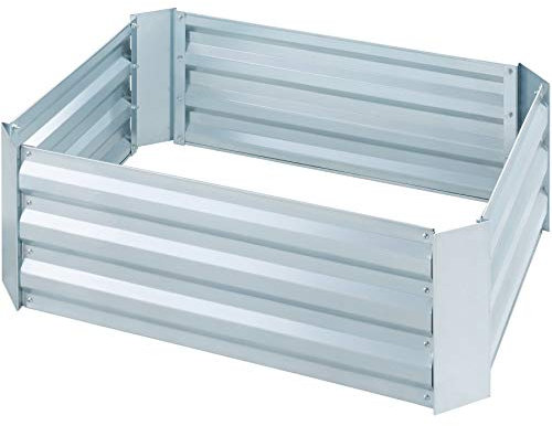 TecTake® Carré Potager de Jardin surélevé Lit de Jardin, Bac à semis Jardiniere en Acier galvanisé résistant à la Rouille Aménagement Jardiniere Exterieur Grande Taille 80x60x30cm