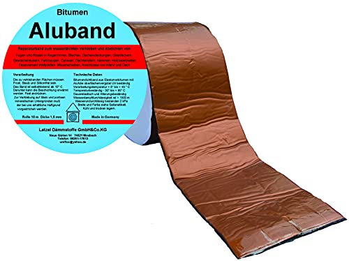 Bitumen Aluband Reparaturband Dichtband Farbe Kupfer 100 mm - Rolle 10 Meter. Made in Deutschland.