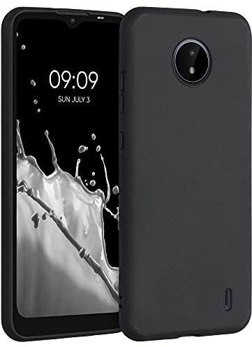 kwmobile Custodia Compatibile con Nokia C20 / C10 Cover - Back Case per Smartphone in Silicone TPU - Protezione Gommata - nero