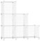 AWTATOS Regal 6 Regal Drahtwürfel Stapelbarer Regal Würfel DIY Metallgitter Würfelbuchregal Würfelregal Mit Türen Für Wohnzimmer, Schlafzimmer, Bad Weiß USCIH06WE