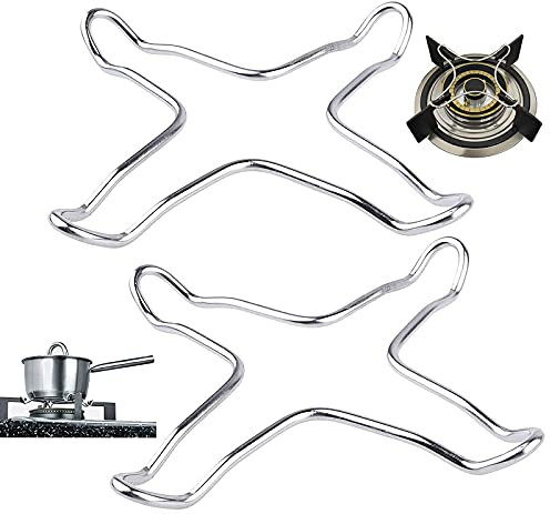 Exbrith 2 Piezas Antideslizante Anillo Wok, Soporte Universal de Hierro Fundido, Reductor Gas, para Cocinas, Cafeteras, Hornos, Estufas de Gas y Estufas de Camping