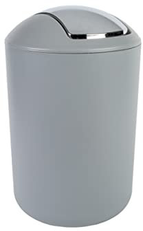 axentia Schwingdeckeleimer, 5 l, grau matt