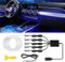 Sunshine smile Auto LED Innenbeleuchtung,6M/5 in 1 RGB Auto Innenraumbeleuchtung,APP steuerbare Innenbeleuchtung Laser,Mehrfarbige Ambientebeleuchtung,USB Neon (Farbe)