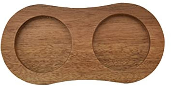 Salt and Pepper Mill Tray Wooden Tray Oil and Vinegar Bottles ,Acacia Wood, Pepper Grinder Rest, Dining Table Protector