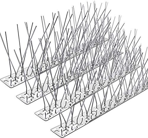PANGCH Pinchos de pájaros para Palomas y pájaros pequeños, Picos de Acero Inoxidable, no más nidos de pájaros y Picos desmontados, 70 Tiras de Cobertura de 75.78 pies