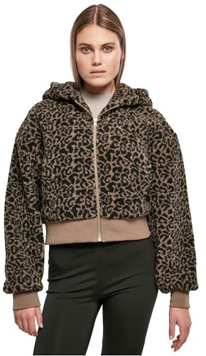 Urban Classics Damen Ladies Short Oversized AOP Sherpa Jacket
