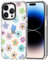 MOSNOVO Case for iPhone 14 Pro, [Buffertech 6.6ft Military-Grade Drop Protection] [Anti Peel Off Tech] Clear TPU Bumper Phone Case Cover Design - Groovy Flower