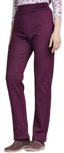Amber Ladies Thermal Lined Pull On Jersey Trousers with Soft Fleece Lining | Women's Super Soft Fleece Lined Pants with Easy Pull On Design in Size 10 - 22, Leg Length 25, 27 or 29